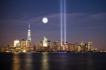 Obraz premium Tribute in Light at lower Manhattan
