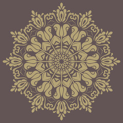 Orient vector ornamental round lace