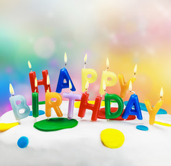 candles on a birthday cake