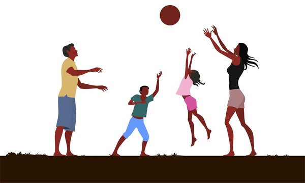 play volleyball family