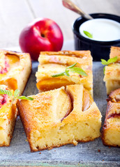 nectarine polenta cake