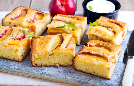 Nectarine Polenta Cake