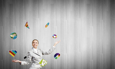 Woman juggler