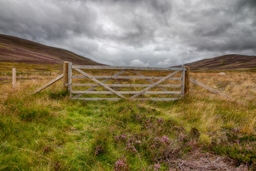 Fototapeta na wymiar Gate in the Highlands HDR