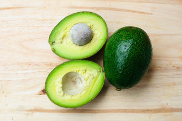 whole and half avocado