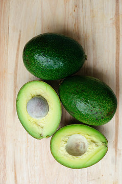 whole and half avocado