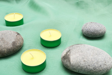 Fototapeta na wymiar Zen stones and candles