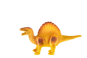 Plastic dinosaur isolated on white background © Praiwun Thungsarn