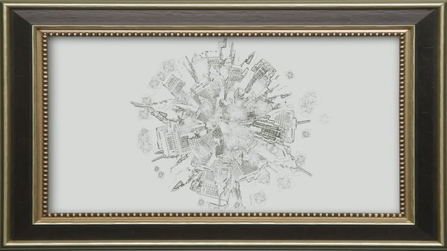 Cornice effetto carton planet