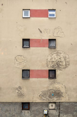 Traces of war in a building in Sarajevo