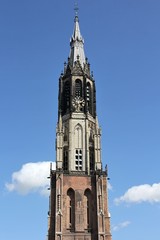Fototapeta na wymiar Kirchturm in Delft/ Niederlande