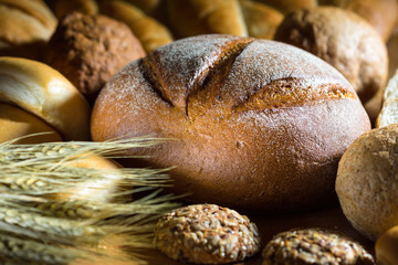 assortment of baked bread