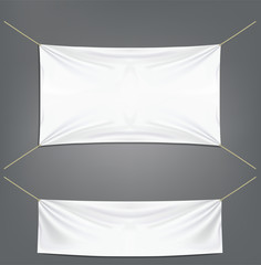White banners with garters