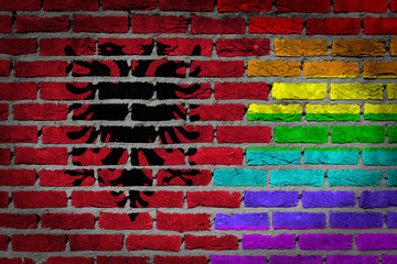 Dark brick wall - LGBT rights - Albania