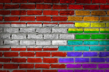 Dark brick wall - LGBT rights - Austria