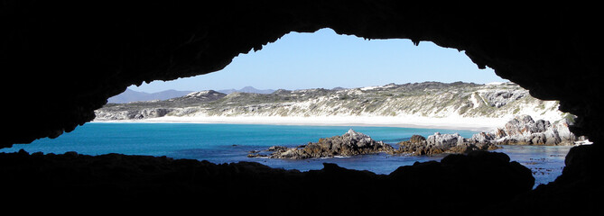 South African Coast seen from a cave