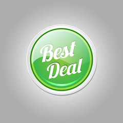 Best Deal Glossy Shiny Circular Vector Button