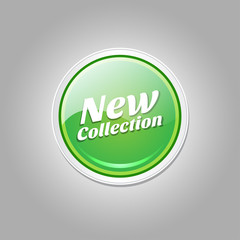 New Collection Glossy Shiny Circular Vector Button