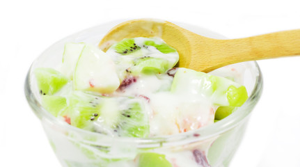 Kiwi fruit yogurt healthy dessert