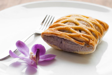 Taro Pie with coffee