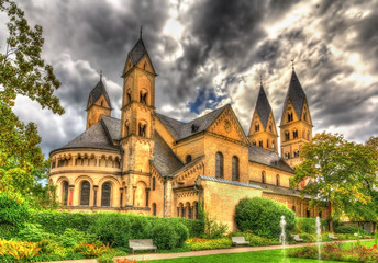 Fototapeta na wymiar Basilica of St. Castor in Coblenz, Germany