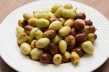 Jujube, red date; Chinese date (Ziziphus mauritiana).