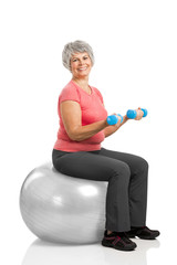 Fiitness old woman