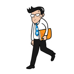 Businessman holding folder