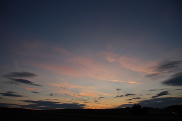 Wolkenstruktur am Abendhimmel