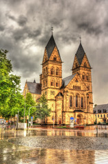 Fototapeta premium Herz-Jesu-Kirche, a church in Koblenz, Germany