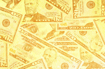 Close up of abstract US dollar