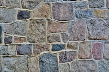 Stone wall with abstract pattern