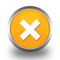 Obraz premium BOUTONS ICONES RONDS COLLECTION JAUNE ORANGE