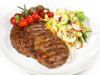 Steak mit Salat