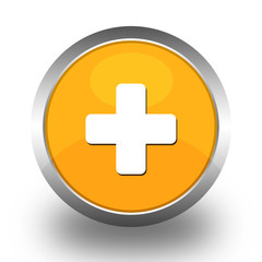 BOUTONS ICONES RONDS COLLECTION JAUNE ORANGE