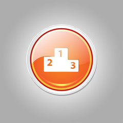 Score Board Circular Vector Orange Web Icon Button