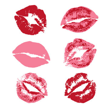 Lipstick kiss print