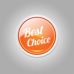 Best Choice Glossy Shiny Circular Vector Button