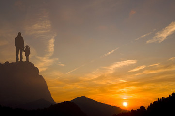 Wanderer in den Alpen