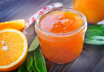 Fototapeta na wymiar jam from oranges