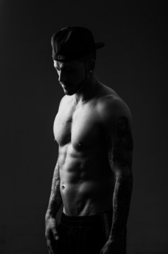 shirtless male model