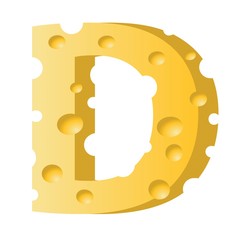 cheese letter D