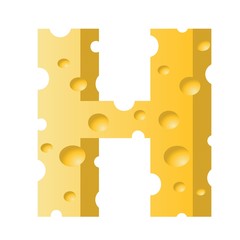 cheese letter H