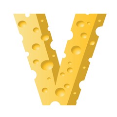 cheese letter V