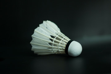 Fototapeta na wymiar Badminton new shuttelcock