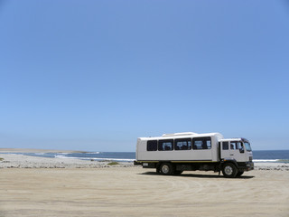 Tourtruck at Namibian Atlantic Coast