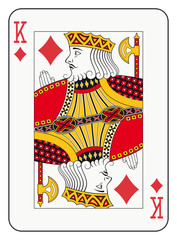 King of diamonds playing card