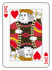King of hearts playing card