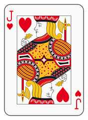 Jack of hearts playing card