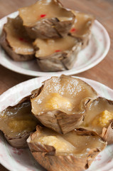 Traditional Year cake or Chinese New Year's cake is a food prepa